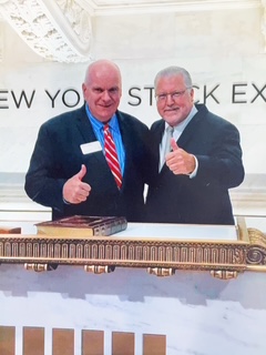 David Conroy with his former mentor at the New York Stock Exchange